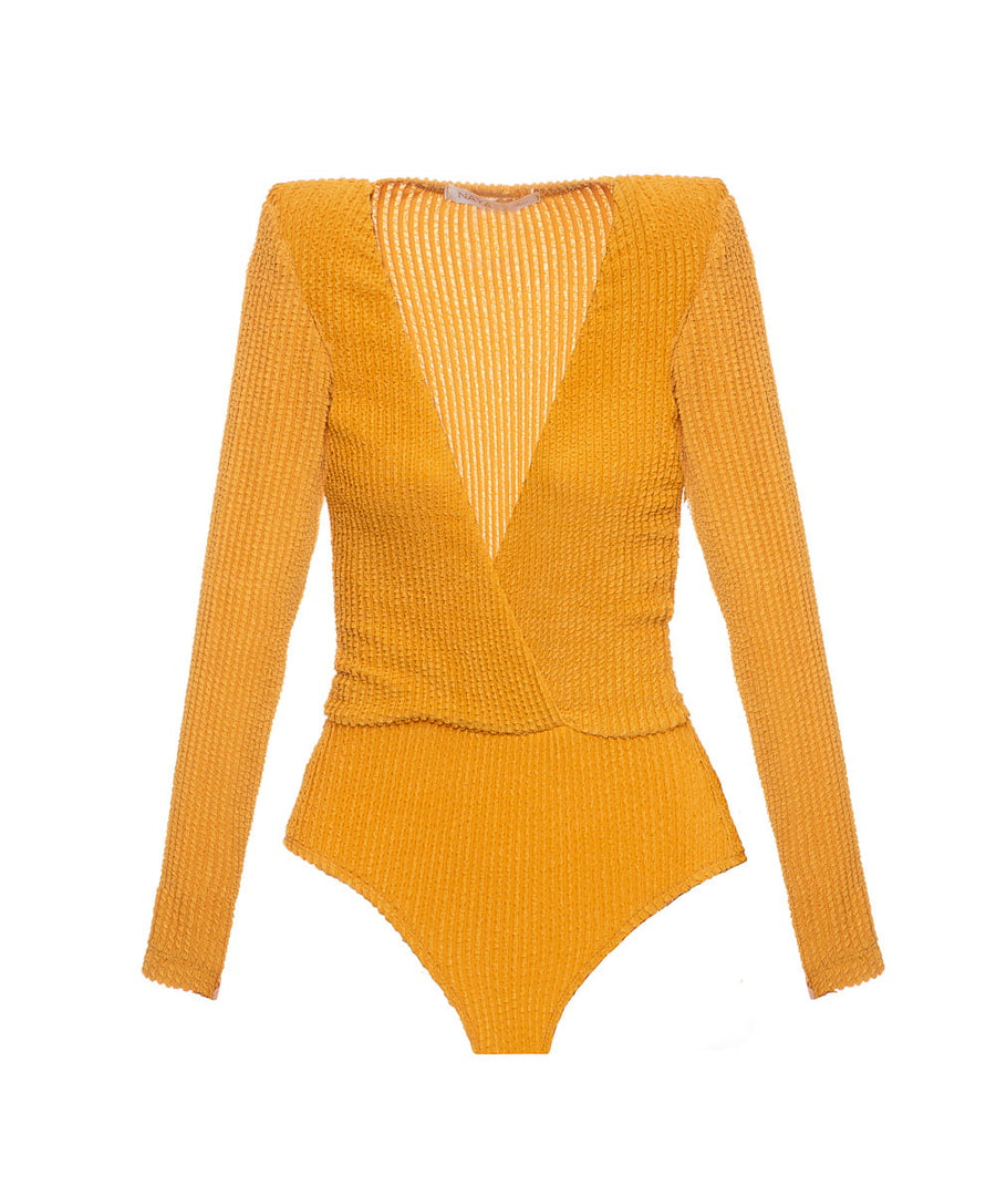 MAIÔ OMBREIRA MOSTARDA - NAYA Beachwear
