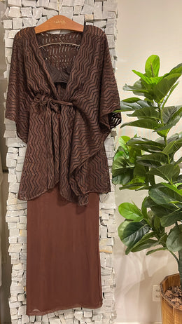 KAFTAN CURTO MARROM - imagem 3