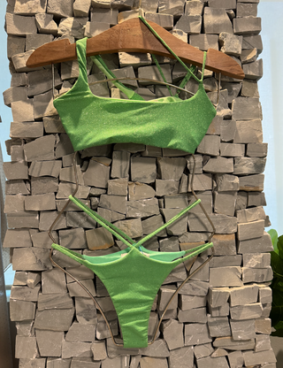 TOP FORMENTERA LUREX VERDE - NAYA Beachwear