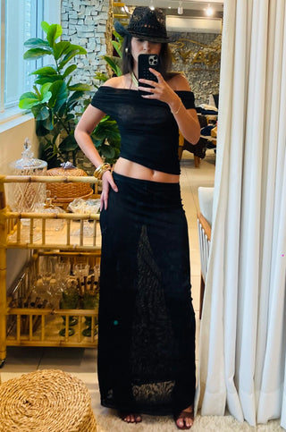 SAIA PORTOFINO TULE PRETA - NAYA Beachwear
