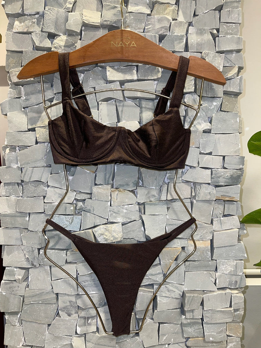 MALIBU TOP COFFEE - detalhe - NAYA Beachwear