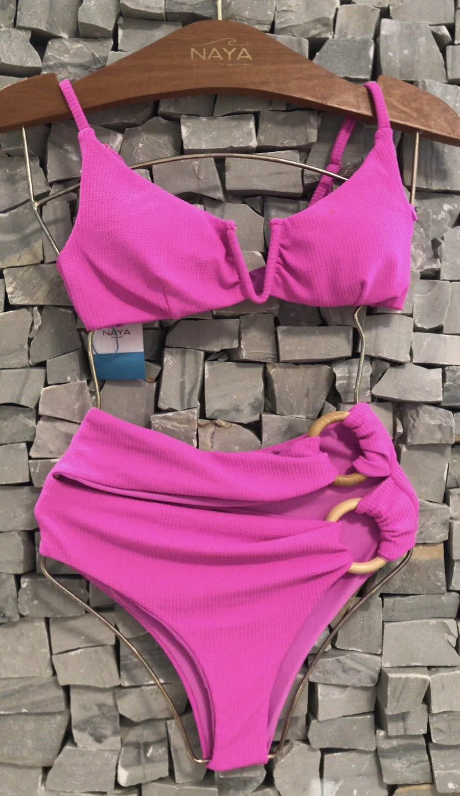 LEBLON TOP PINK TEXTURIZADO - NAYA Beachwear