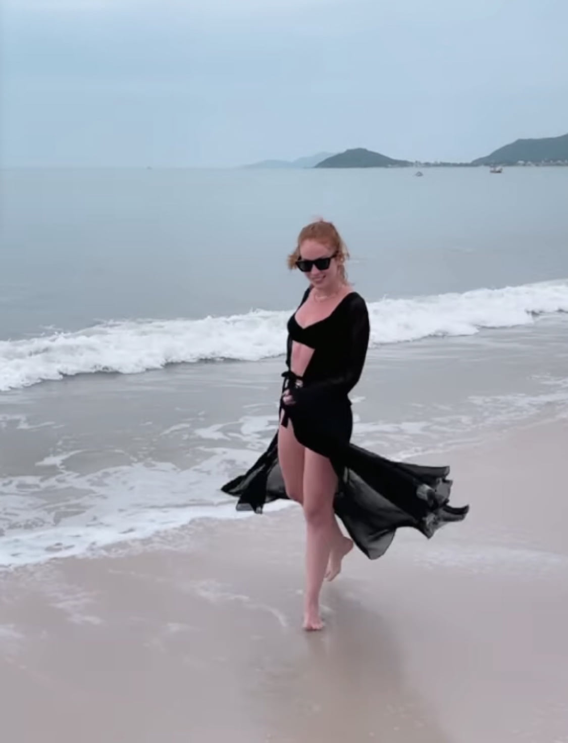 KAFTAN LONGO PRETO LUREX - imagem 1