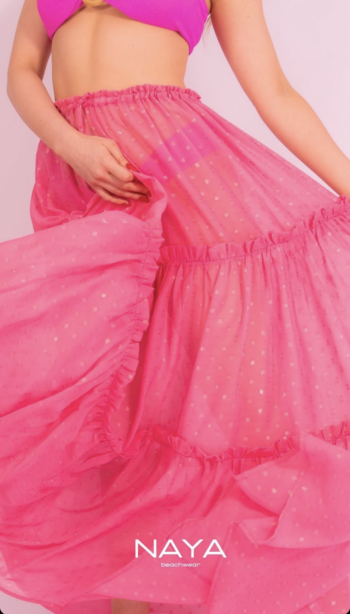 SAIA ANGRA PINK LUREX RETANGULO - imagem 4
