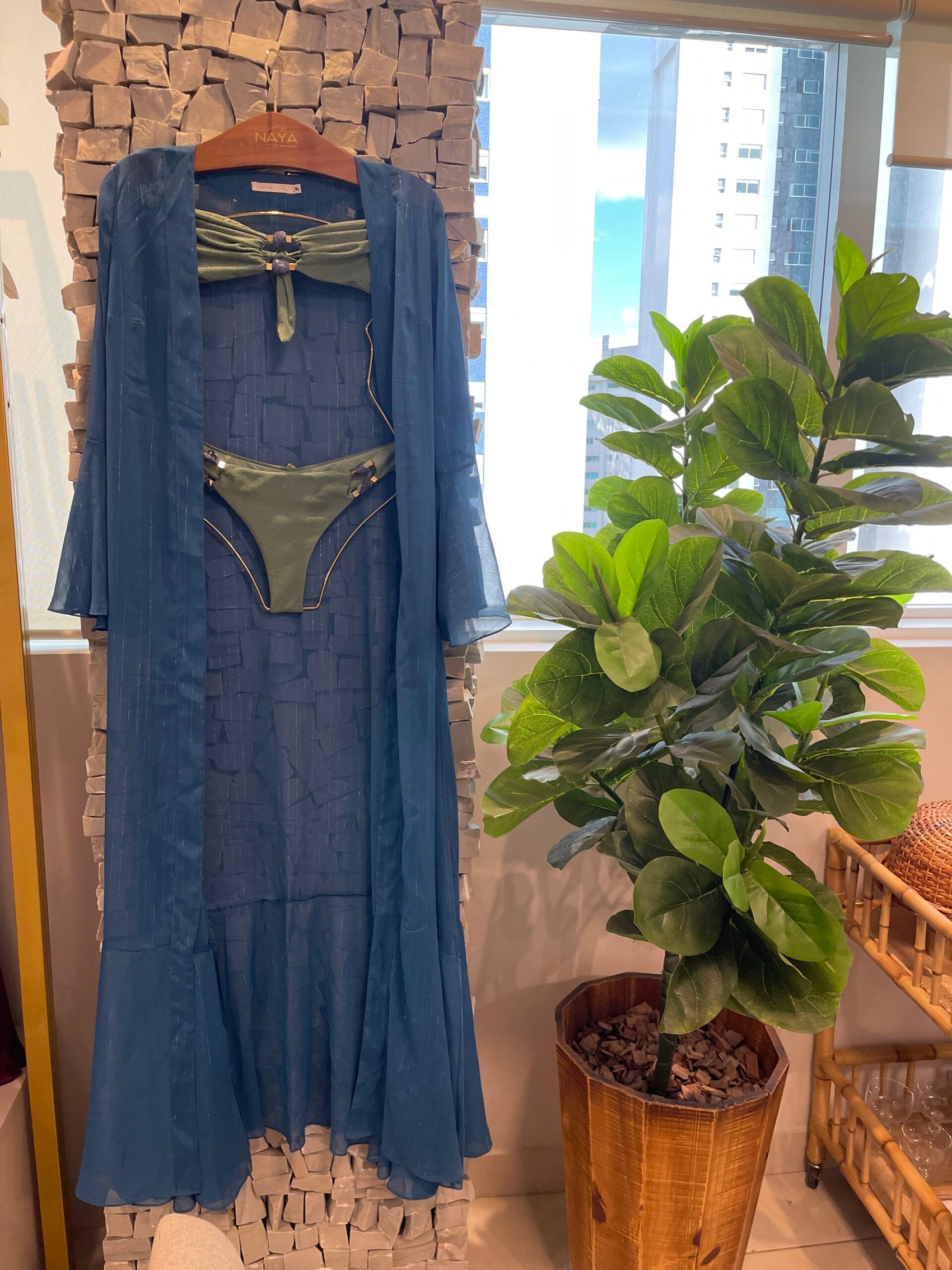 KAFTAN LONGO PETROLEO LUREX - imagem 3
