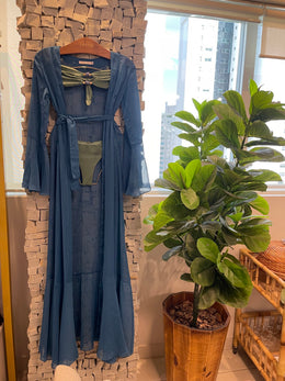 KAFTAN LONGO PETROLEO LUREX - imagem 1