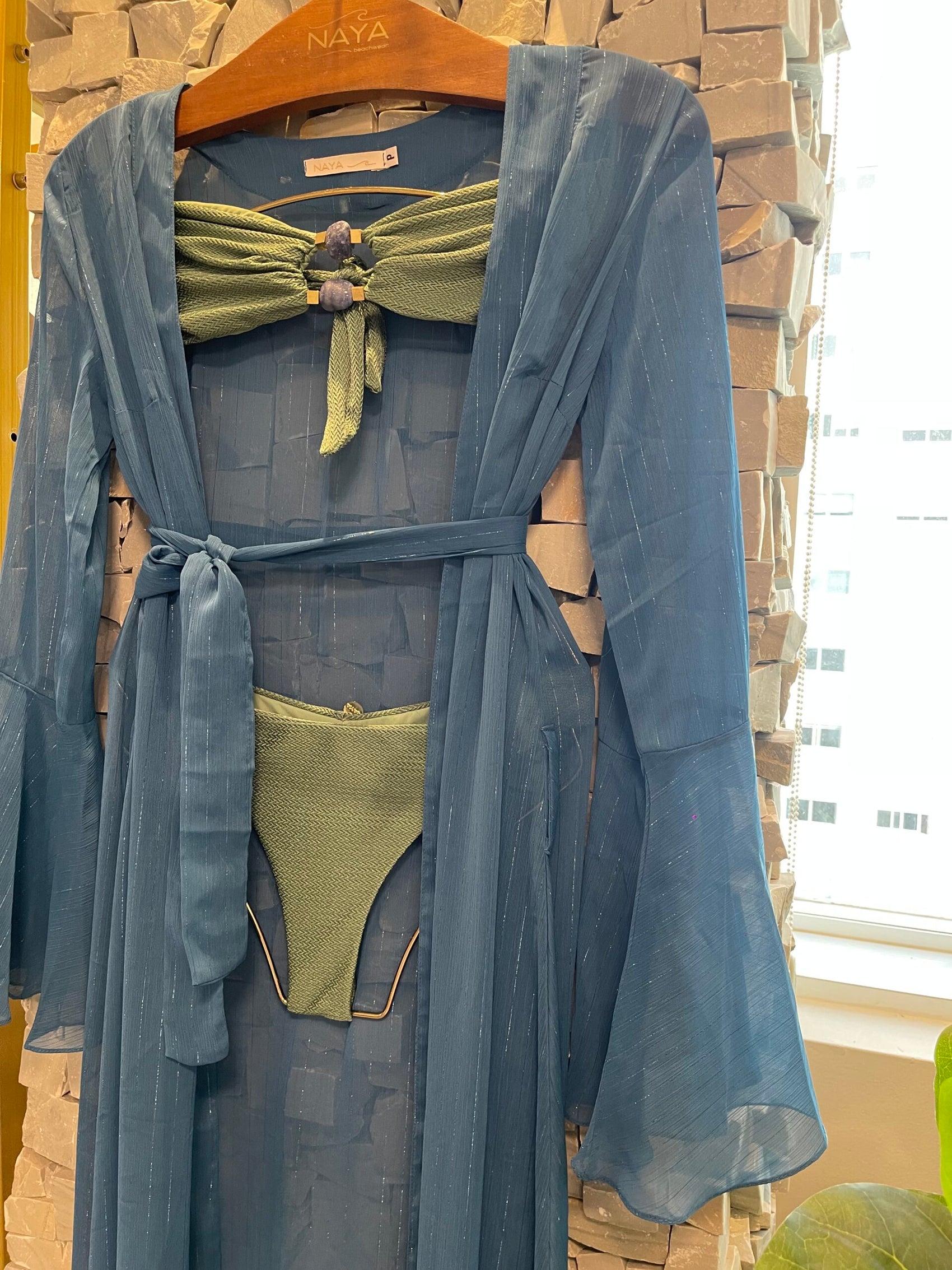 KAFTAN LONGO PETROLEO LUREX - imagem 2