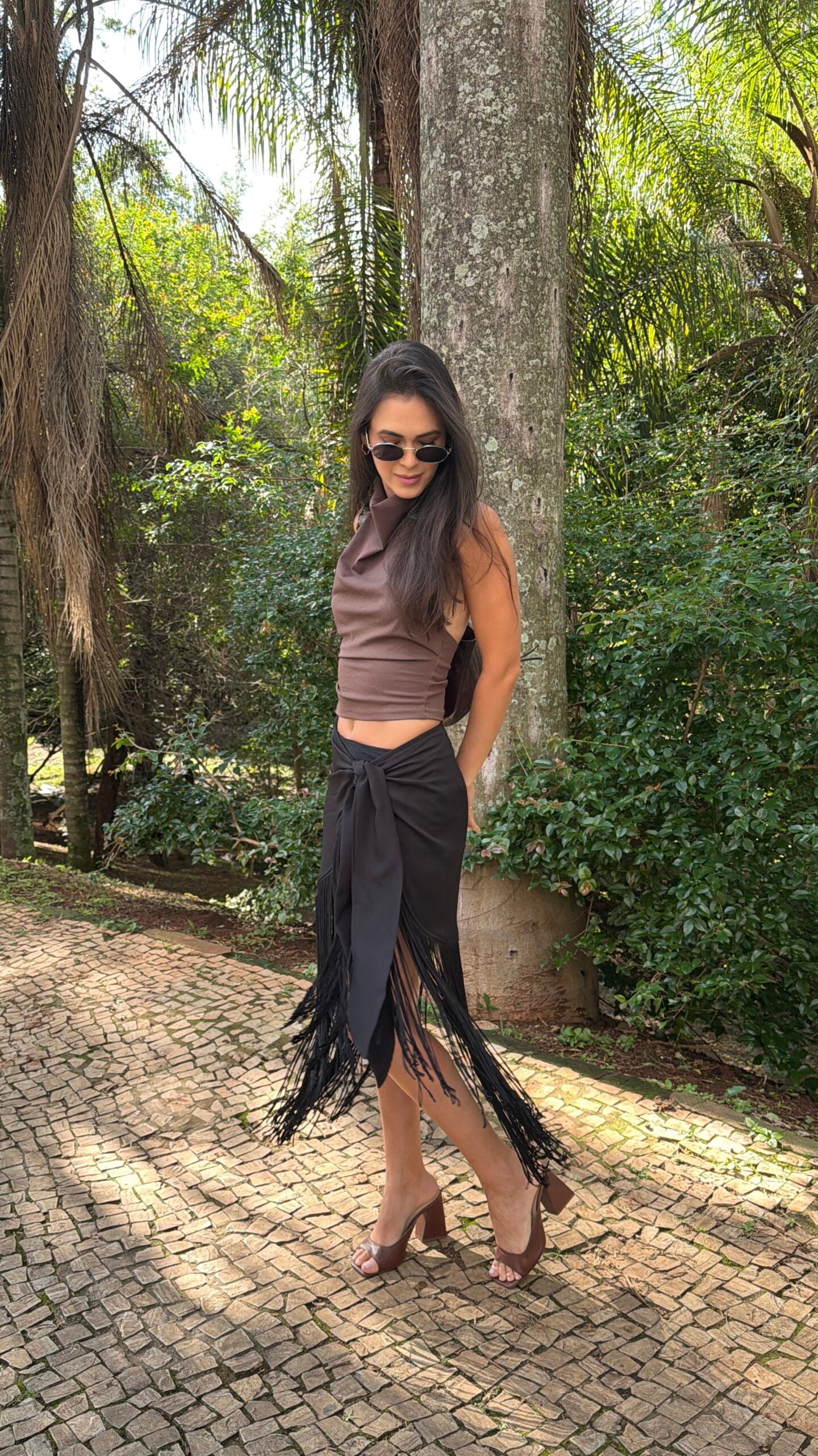 SAIA FRANJA TULUM PRETA - imagem 4