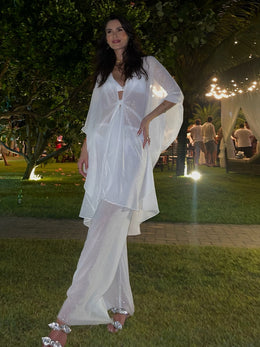 KAFTAN CURTO STRASS BRANCO - imagem 1