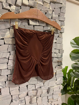 BLUSA PORTOFINO TULE MARROM - imagem 2