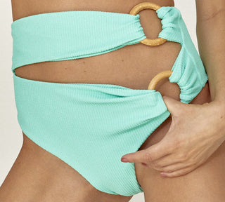 CALCINHA HOTPANT BORA BORA TURQUESA TEXTURIZADO