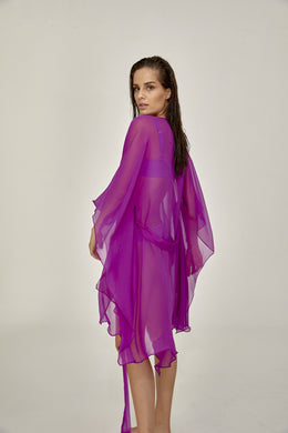 KAFTAN CURTO SEDA FUCSIA - imagem 2