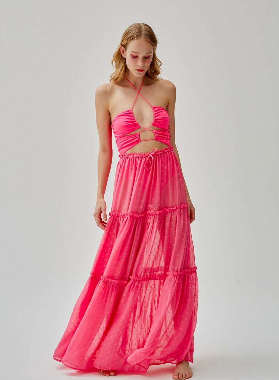 SAIA ANGRA PINK LUREX RETANGULO - NAYA Beachwear