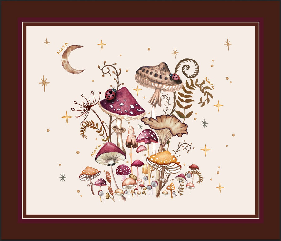 PANNEAUX MUSHROOM BORDO COFFEE - detalhe - NAYA Beachwear
