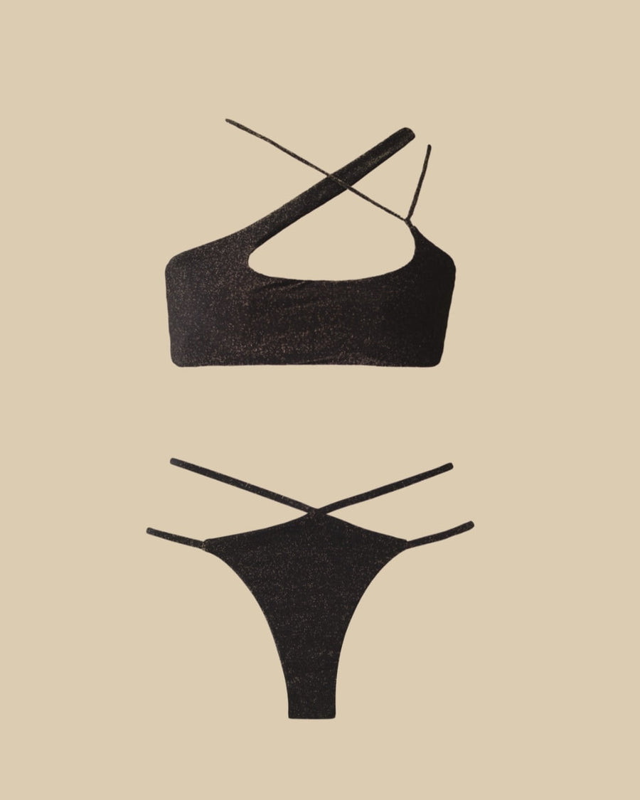 TOP FORMENTERA LUREX PRETO - NAYA Beachwear