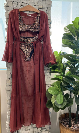 KAFTAN LONGO LUREX BORDÔ - imagem 6