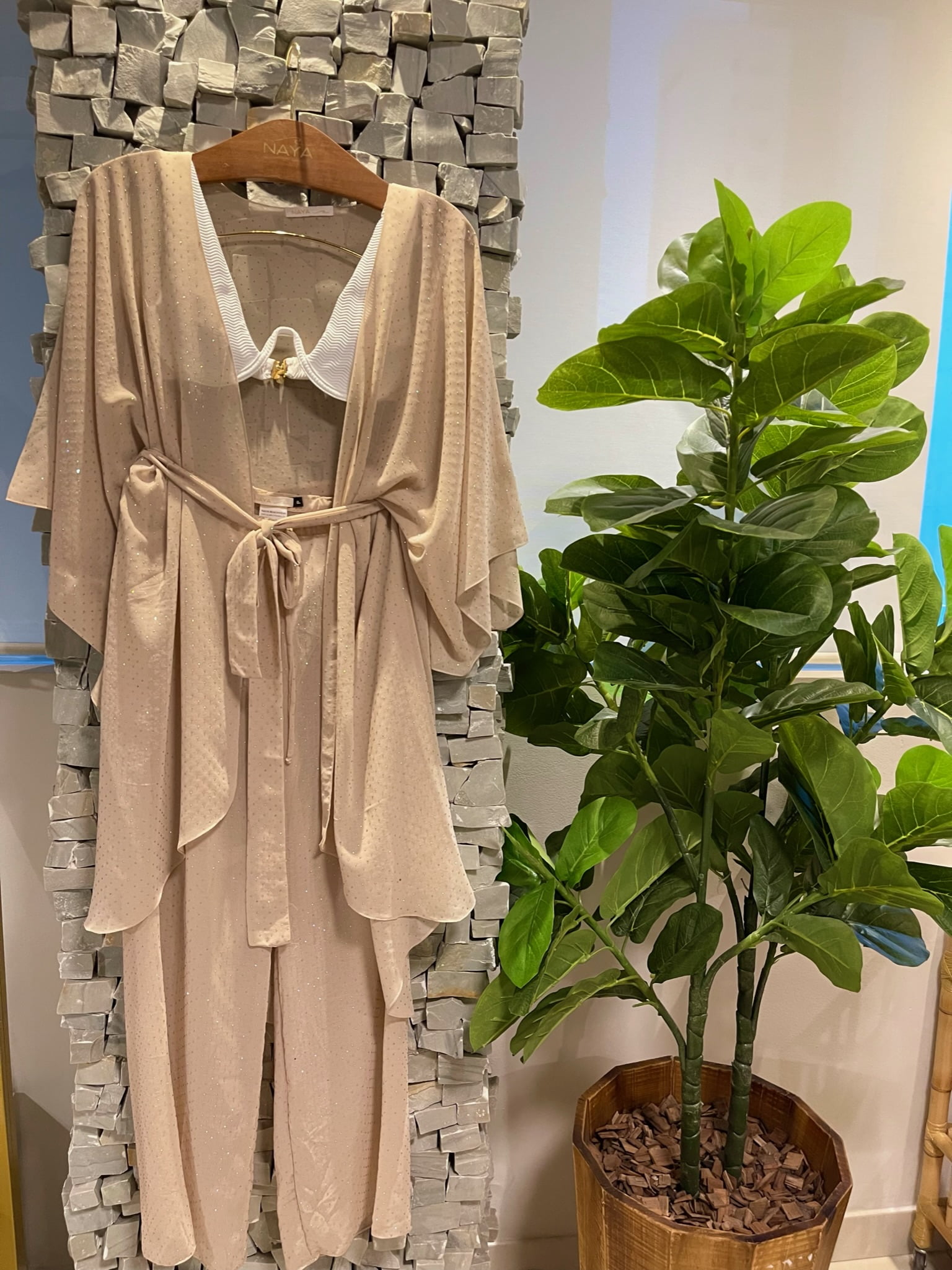 KAFTAN CURTO STRASS NUDE - Imagem 3