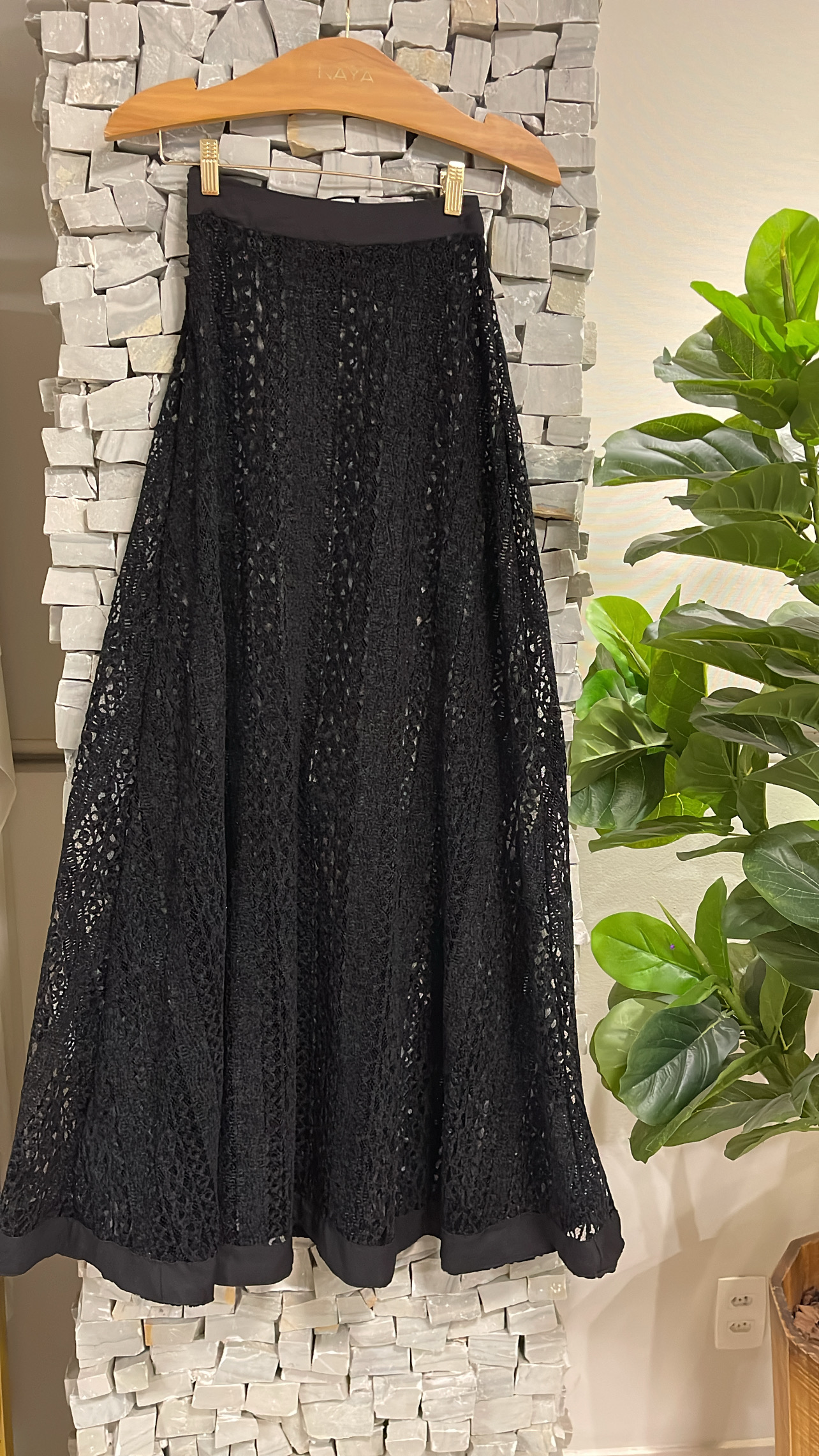 SAIA PARIS RENDA PRETA