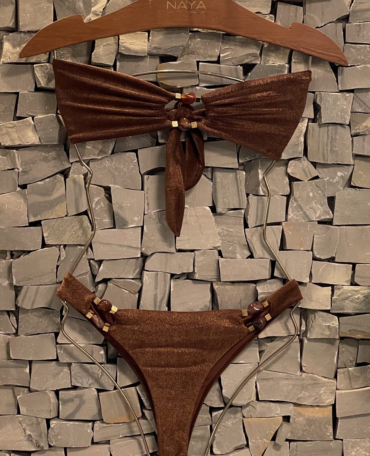 TOP ÁGATA MARROM E CALCINHA - PRÉ VENDA